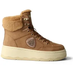 Blauer für Damen. F6MARIBEL02 Maribel-Stiefeletten braun (39), Wohnung, Schnürsenkel, Lässig