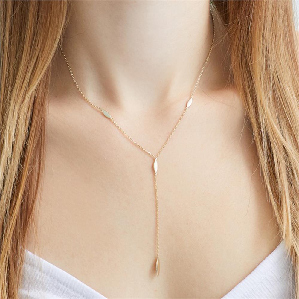 Unique Y-Kette aus vergoldetem Sterlingsilber gold