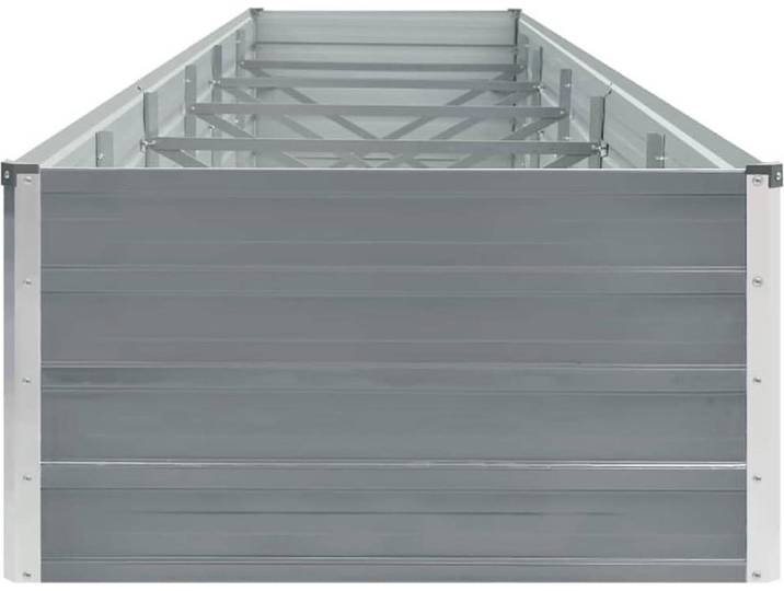 vidaXL Garten-Hochbeet Verzinkter Stahl 480x80x45 cm Grau