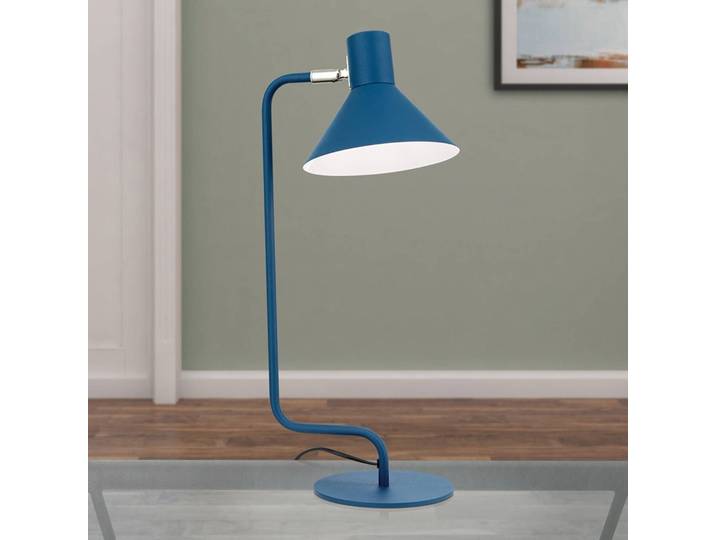ORION Schreibtischlampe Viktoria, blau, für Wohn- / Esszimmer, Metall, Modern, Tischlampe