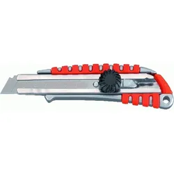 MAUL Cutter Profi Plus 18mm Zinkmetallgehäuse gummierte Griffzone Packung mit 12 Stück