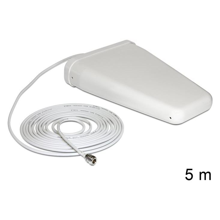 Delock LTE Band 20/1/3/7 Antenne N Buchse 8 9 dBi direktional weiss outdoor (88808)