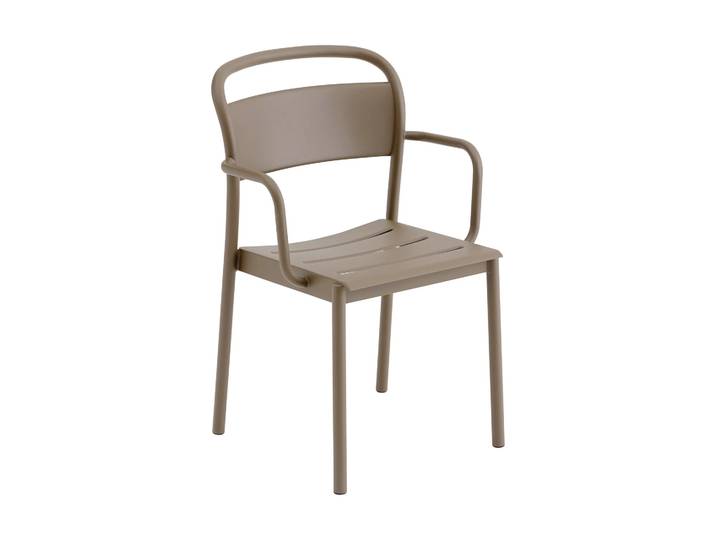 Muuto Linear steel armchair Armstuhl Taupe