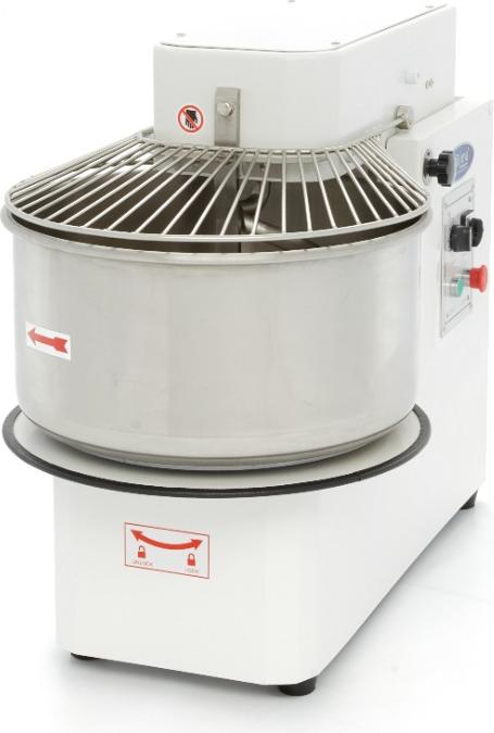 Maxima - Gastro Teigmischer - 50 l - 30 kg Teig - 2 Geschwindigkeiten - Abnehmbare Schüssel - 400 V