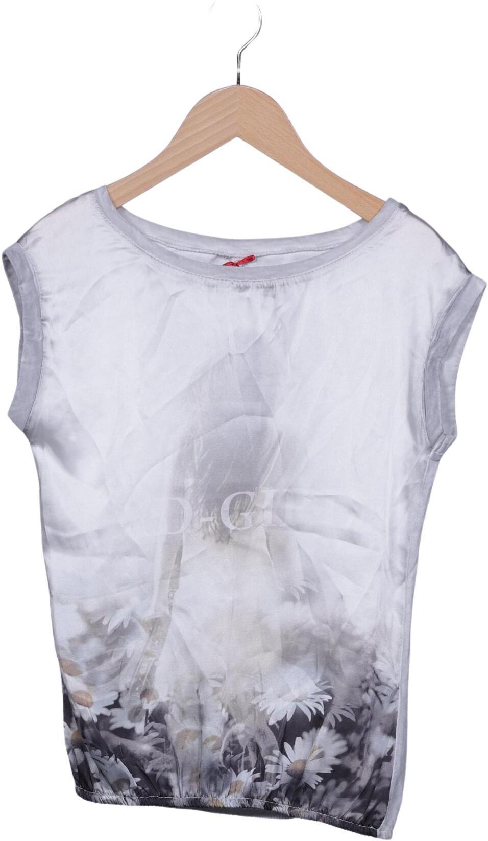 Key Largo Damen T-Shirt, Grau, Gr. XS, Baumwolle - Second Hand