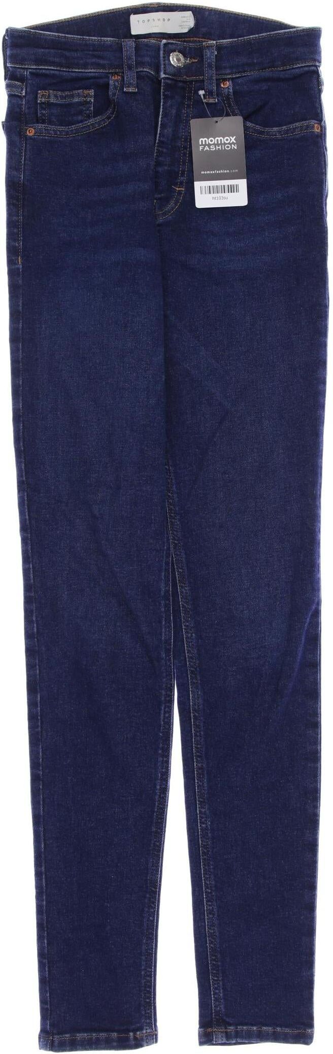 Topshop Damen Jeans, Marineblau, Gr. W25, Baumwolle / Elasthan / Synthetik - Second Hand