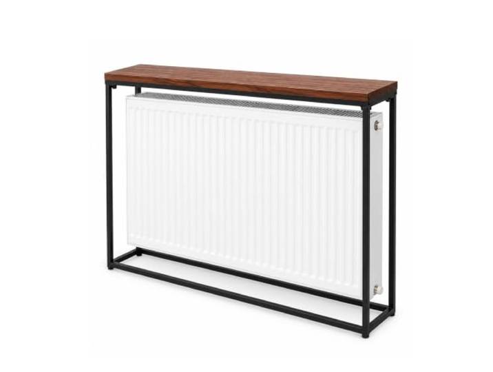 Heizkörperverkleidung Konsole, 90 cm Hohes Schikales Regal Heizkörperverkleidung Konsole Metallgestell Holzoptik, Platzsparendes Regal für Flur und Wohnzimmer(120cm/47in)