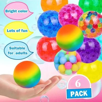 Perfect Picks Market Rainbow Stress Relief Balls Set Soft Sensory Fidget Toys For Kids Adults Anxiety Relief Rainbow Stress Relief Balls Set Soft Sensory Fidget Toys For Kids Adults Anxiety Relief