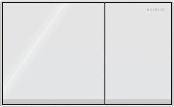 Plaque de déclenchement Geberit Sigma 60 Square 115640SI1 verre blanc , actionnement encastré