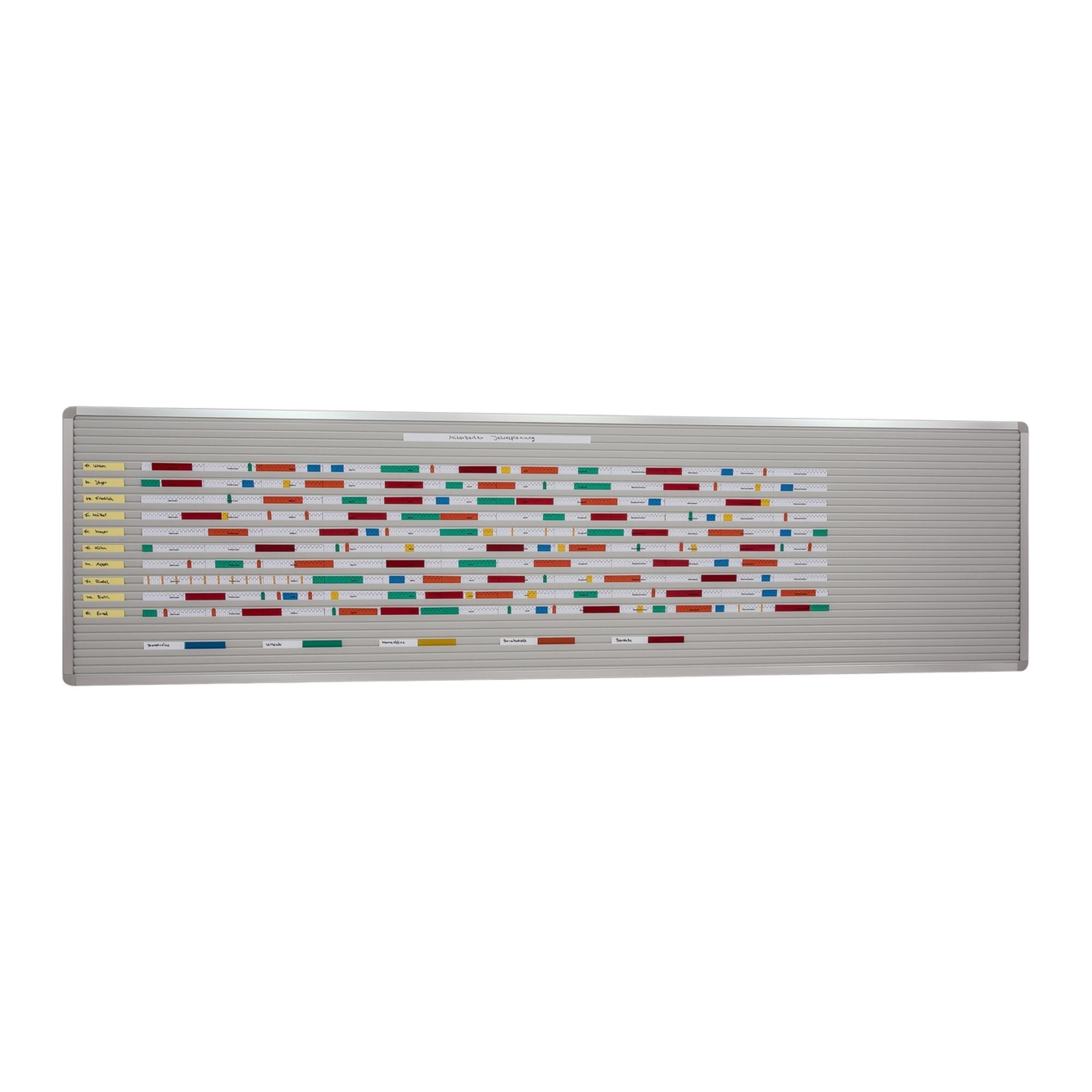 Eichner VISIPLAN-Tafel ohne Raster, 31 Schienen 200 x 58 cm (9080-00126)