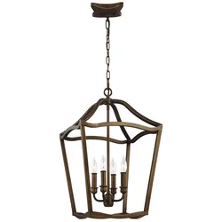 Elstead Lighting, Pendelleuchte, Yarmouth Hängeleuchte E14 4-fach Gemaltes Altmessing (E14)