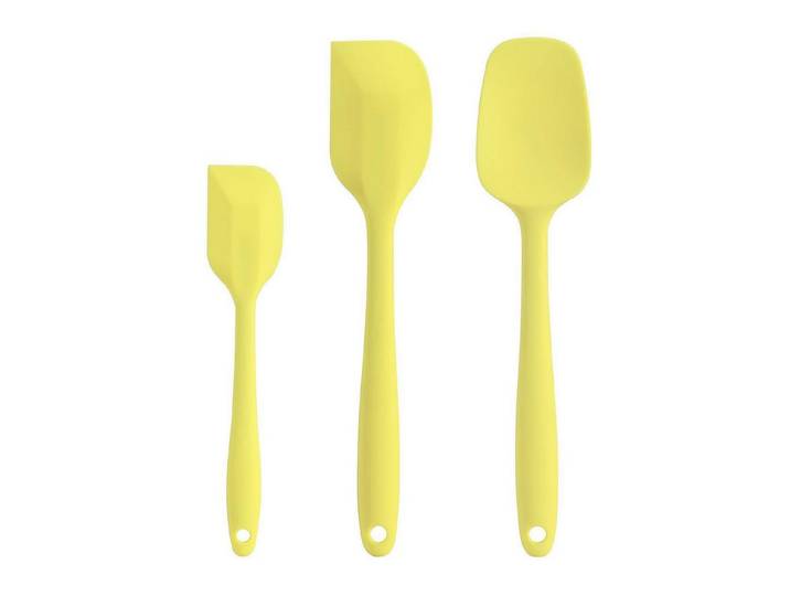 LuxusKollektion Küchenspachtel Silikon-Spachtel-Set Macarongelb