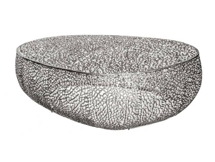 Licht-Erlebnisse Couchtisch ADISA, Handarbeit aus Metall in Silber 122 x 122 x 42 cm (LxBxH)