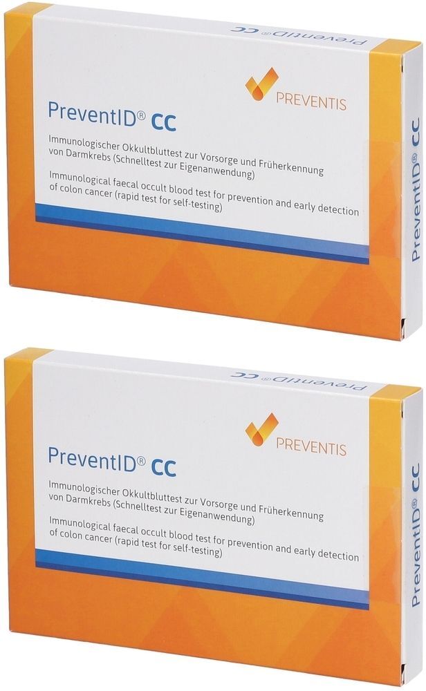 Preventid CC Darmkrebs Selbsttest Stuhl 2x 2x1 St Test