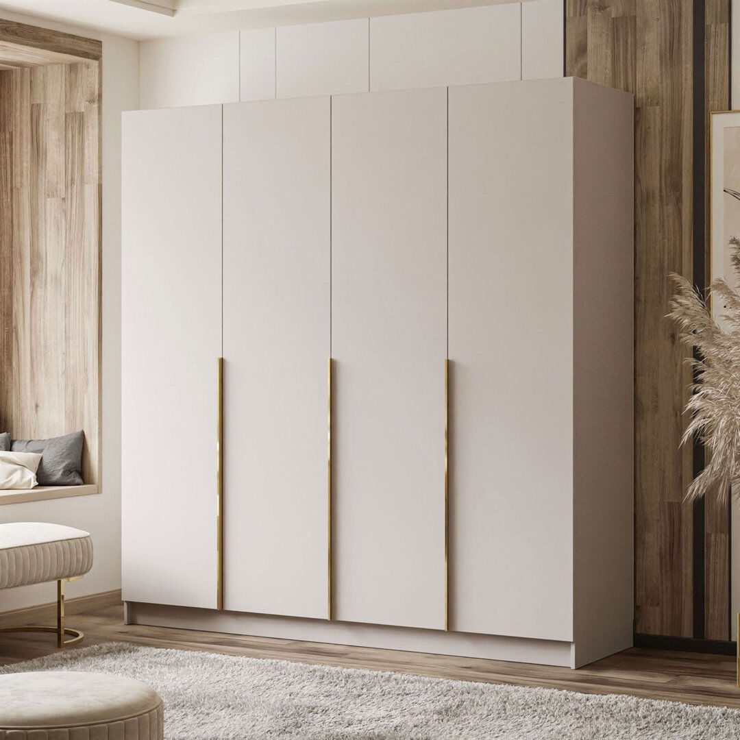 Brayden Studio 4 Door Wardrobe 210cm H X 200cm W X 57cm D