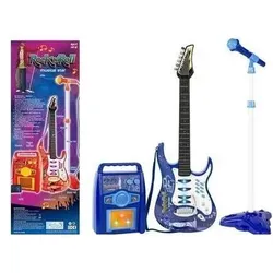 Lean Toys Kinderspielzeug-Gitarrenverstärker, Mikrofon, MP3-Eingang