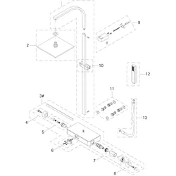 HSK Ersatzteile Handbrause, Chrom, E98520-34-41 E98520-34-41