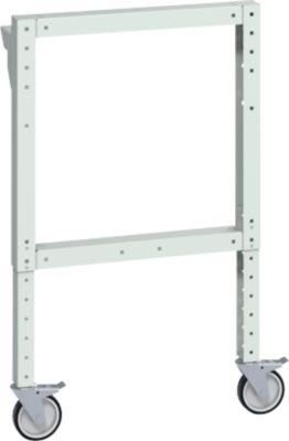 Bott cubio Werkbankfuß, mobil, höhenverstellbar, Stahlblech, B 80 x T 650 x H 1100 mm, lichtgrau RAL 7035