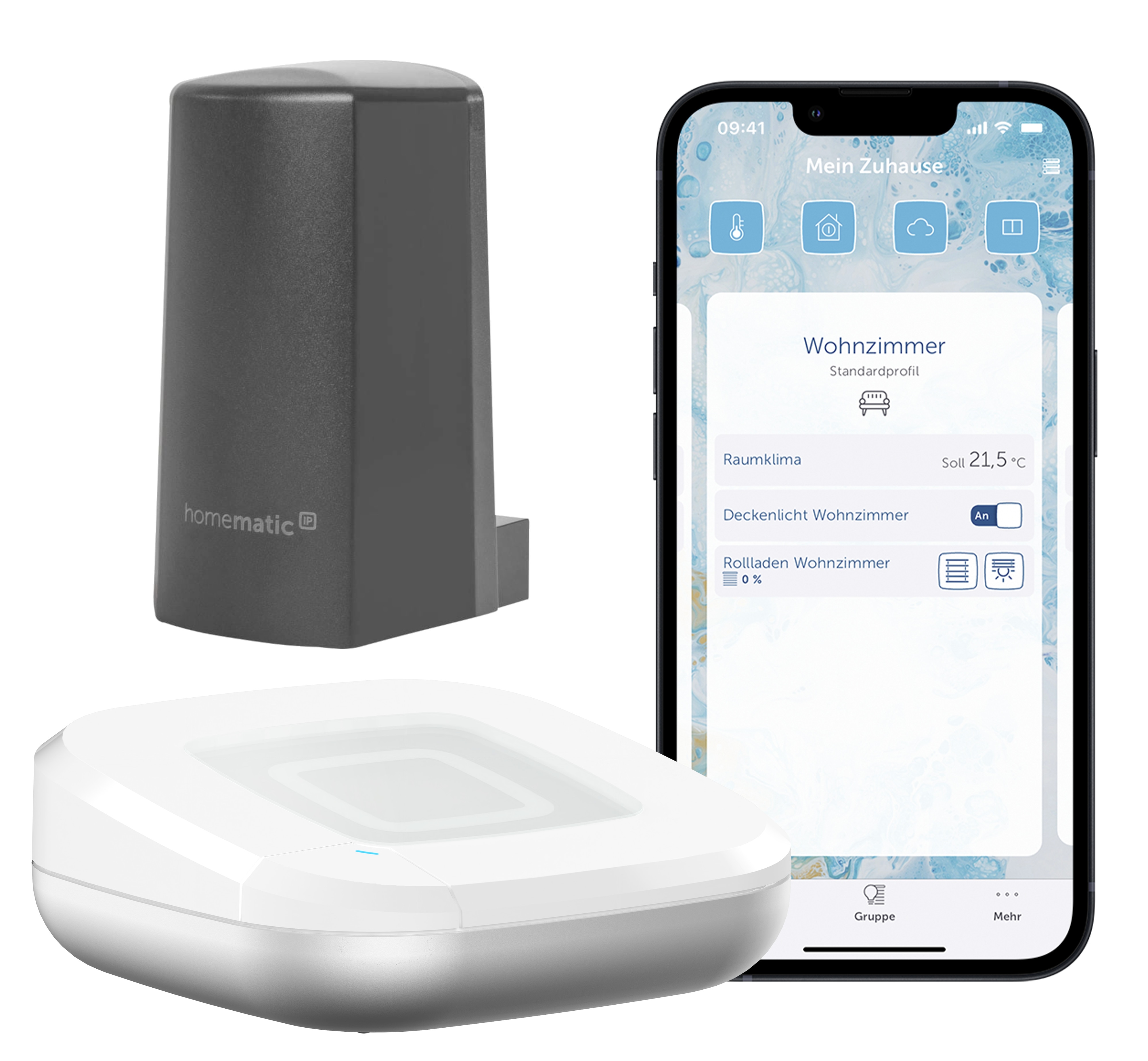 Homematic IP smarte Wetterstation Temperatur + Luftfeuchtigkeit mit Access Point
