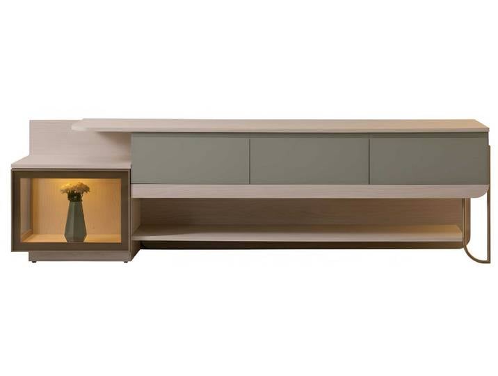 JVmoebel TV-Schrank Tv-Schrank Stil modern Farbe weiß hellgrün Holz neu Metall Wohnzimmer