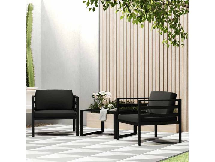 vidaXL Einzelsofa mit Kissen Aluminium Anthrazit
