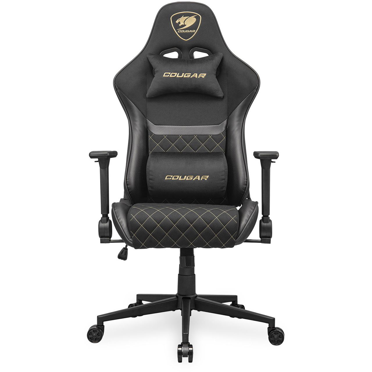 Cougar Gaming-Stuhl Armor One V2 Gold F, PVC/Stoff, Schwarz