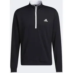 ADIDAS Quarter-Zip Golf Pullover, Größe L in Schwarz Schwarz