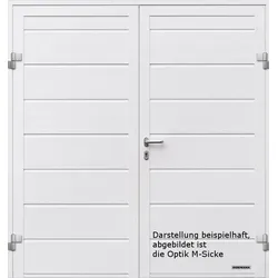 Hörmann Garagen-Nebentüre 42 mm isoliert NT 60 2-flügelig Blockzarge - farbig