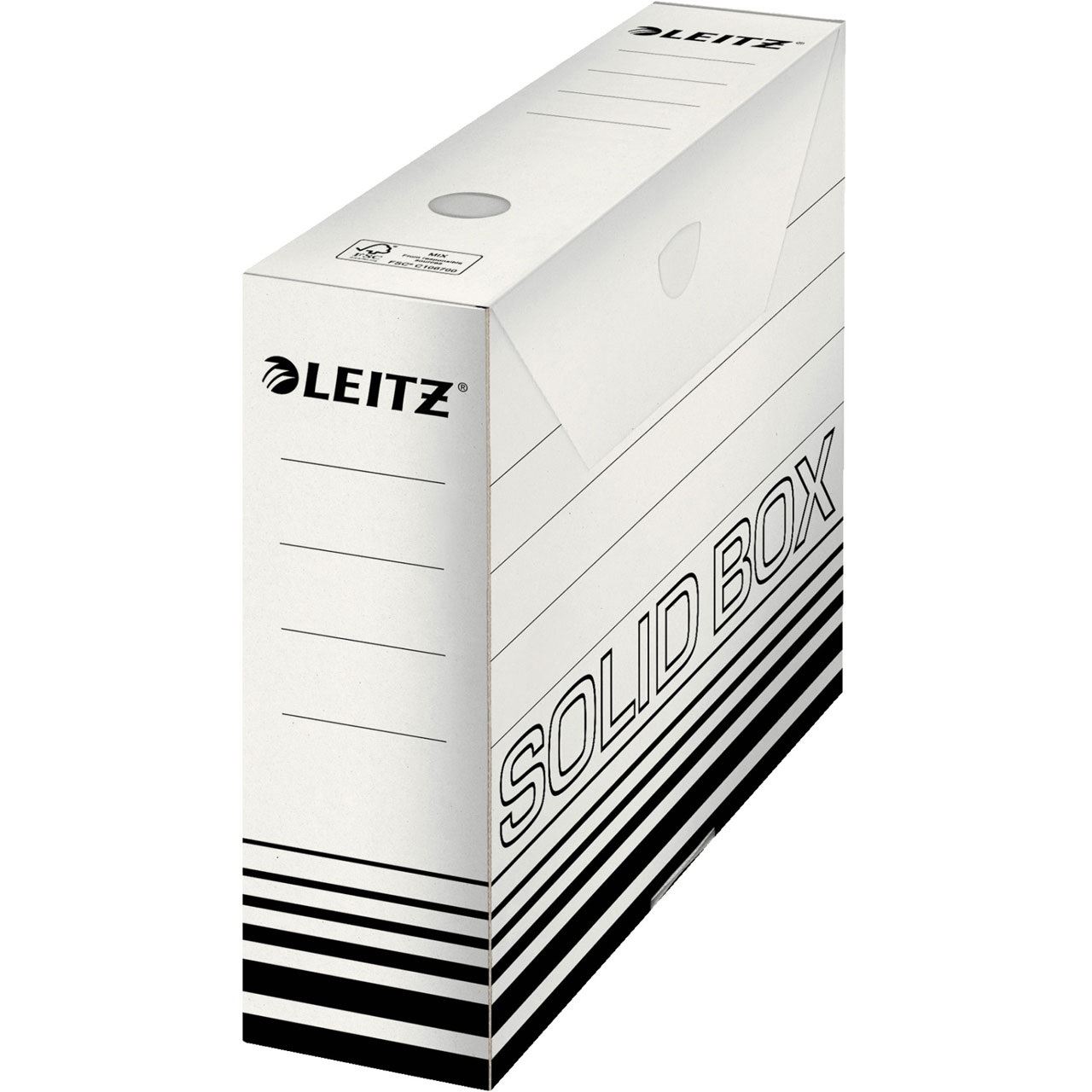 LEITZ 10 Archivbox Solid weiß 8,0 x 33,0 x 25,7 cm
