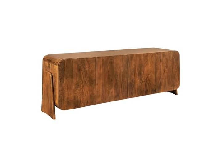 Riess Ambiente Sideboard Brasil - 175x68x41cm - braun - Mangoholz Stauraum Montiert geliefert, natürliche Maserung, edle Optik, 6 Fächer, grifflose Türen, Stauraum, bodenschonende Gleiter