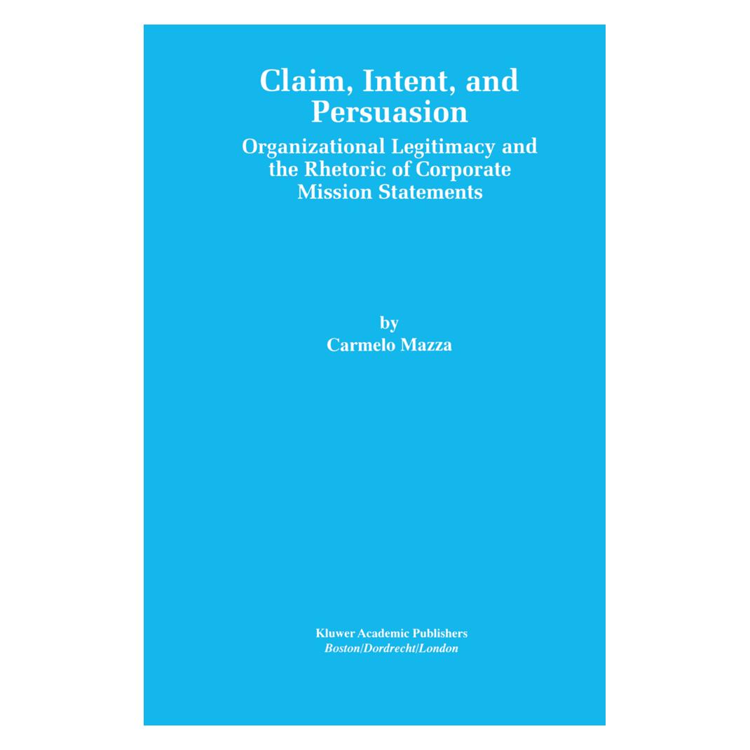 Springer Claim, Intent, and Persuasion (Englisch, Softcover, Carmelo Mazza) (55519449)