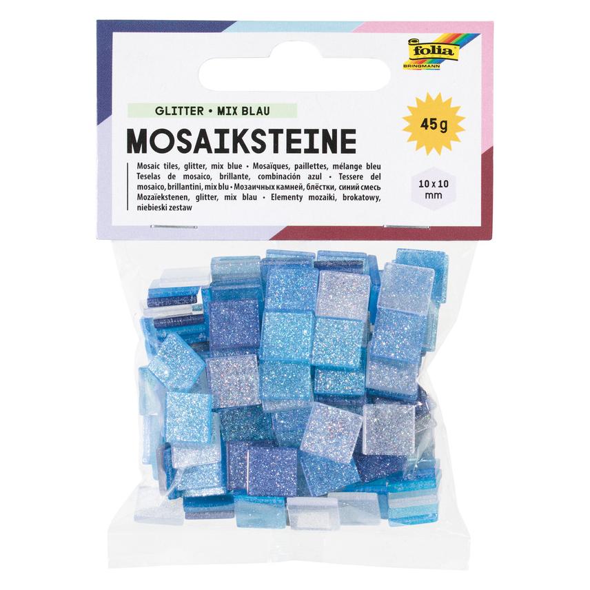 Folia Mosaiksteine GLITTER MIX, 45g, 10x10mm (38650686)