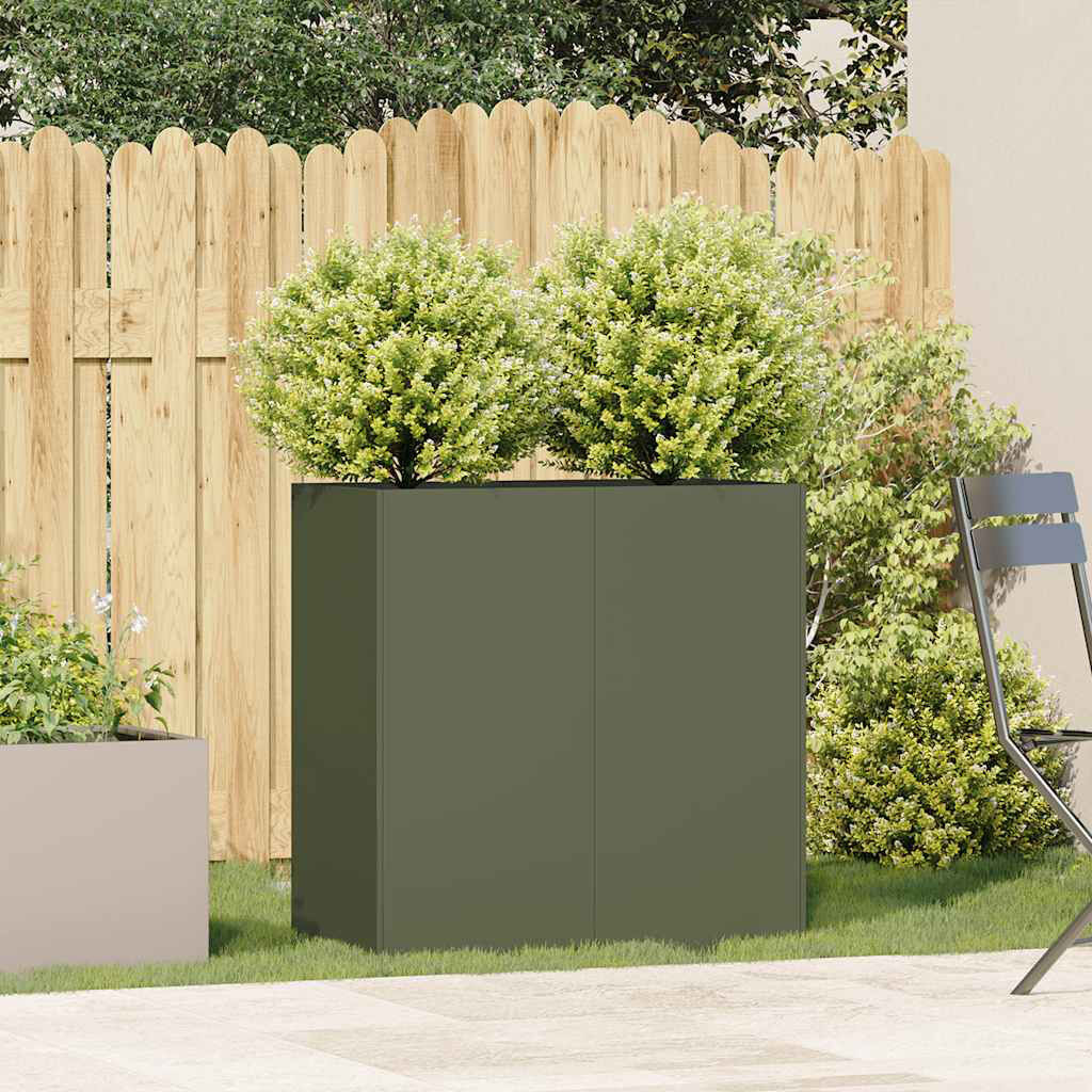 Rio Outdoor Planter Box Olive Green 31.50" H x 31.50" W x 15.75" D