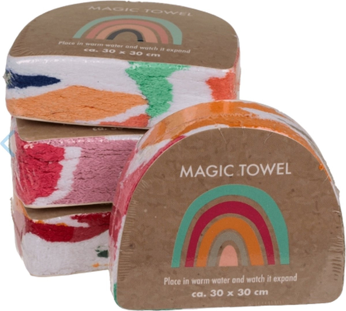 Magische handdoek regenboog Magic Cotton Towel Rainbow