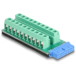 Delock USB Pfostenbuchse zu Terminalblock Adapter 20 Pin