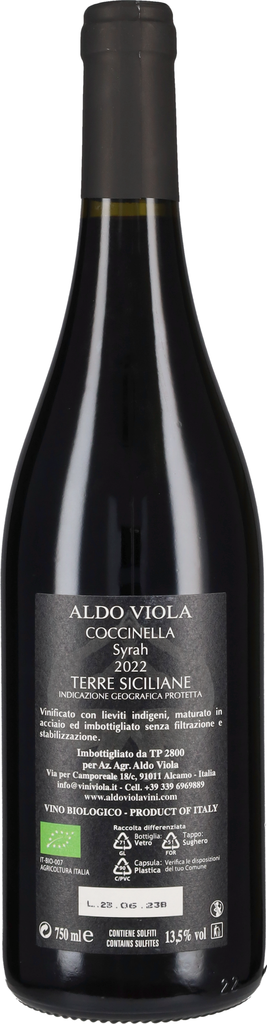 Viola Aldo Syrah 'Guarini Coccinella' Aldo Viola 2022