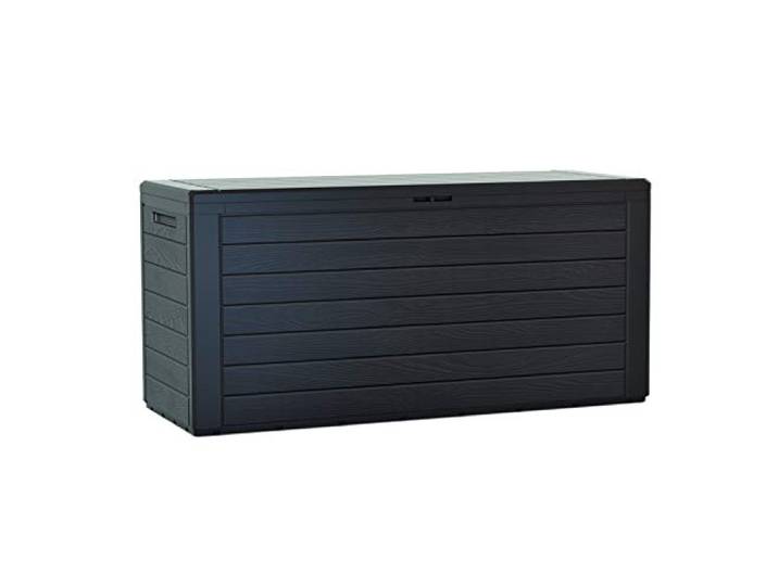 Prosperplast Woodebox garden box coussin box coffre de jardin verrouillable 280 litres anthracite