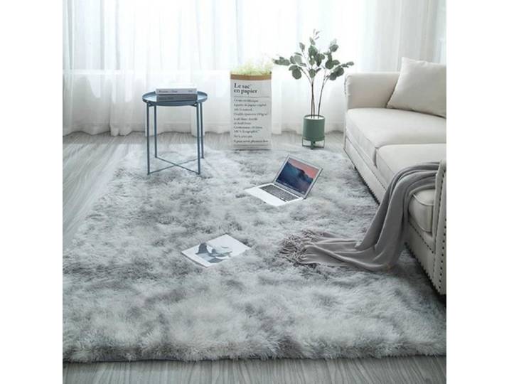 Tapis de Salon Chambre 160x230cm - Shaggy Yoga Moquette - Anti-dérapage - Décoration de Maison - Gris Clair