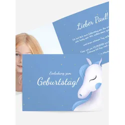 Geburtstagseinladung selbst gestalten mit Spruch und Fotos im Onlinedesigner bei Meine-Kartenmanufaktur.de