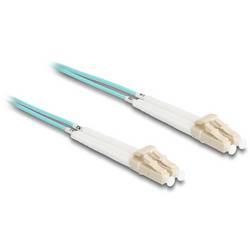 Delock 88082 Glasfaser LWL Anschlusskabel 5 m Aquablau [1x LC-Stecker - 1x LC-Stecker] 50/125 µ Multimode OM3