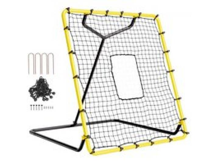 VEVOR Filet de rebond pour baseball et softball, 1219,2 x 1371,6 mm, filet de l'entraînement de baseball avec cible de lancement, entraîneur à 4 angles réglables pour pratique du terrain et du lancer