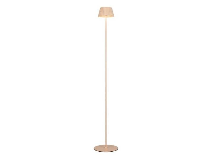 Reality Leuchten LED Außen Stehleuchte Suarez R47706166, Metall sandfarbig, inkl. 1.5 Watt LED, 4-fach Touch, Ladestation