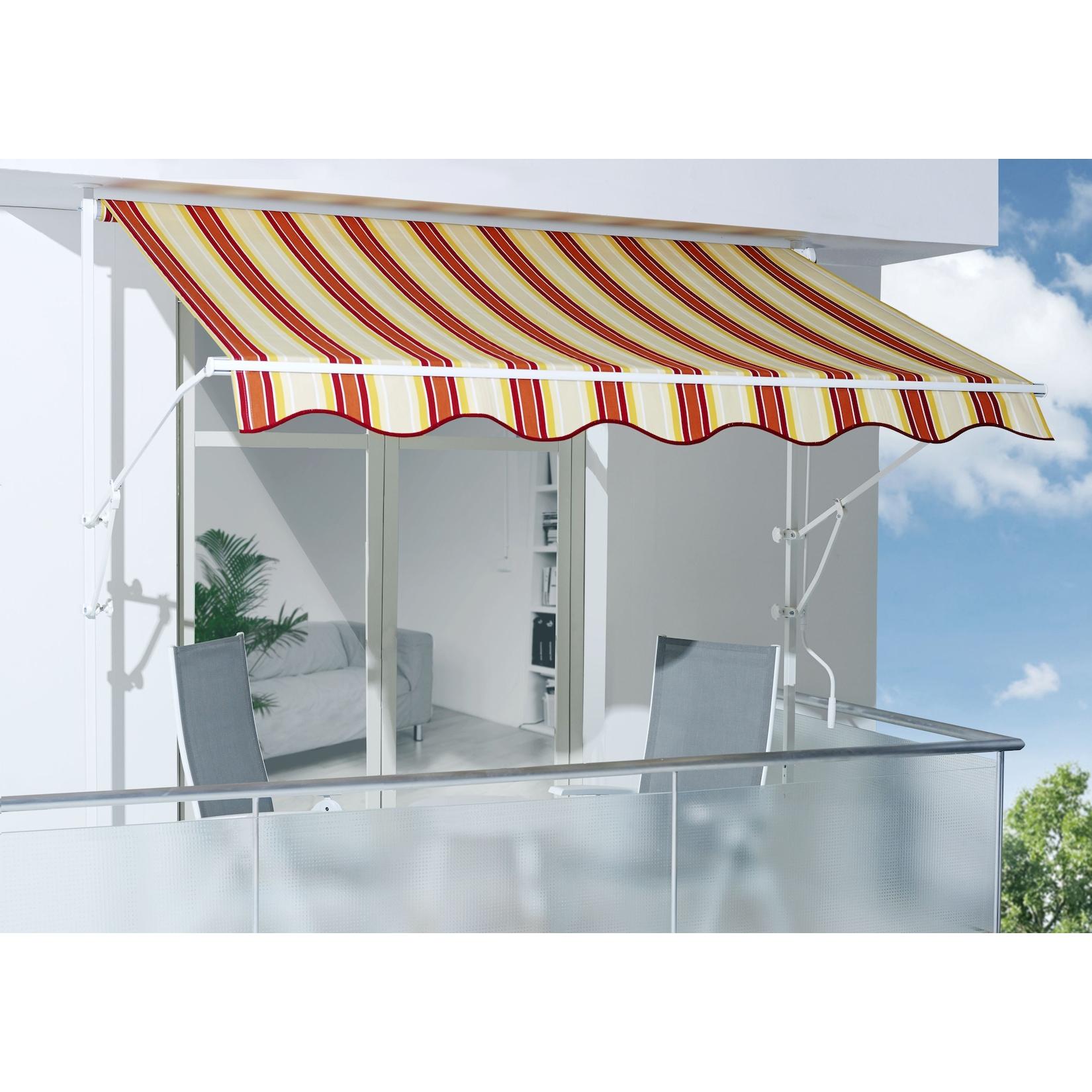 Spettmann Fallarmmarkisen Gestell silber, 200x160 cm Dessin 5996 gelb/rot