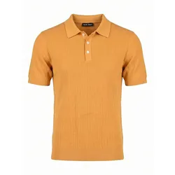 Polo-Strickshirt kurzer Knopfleiste Louis Sayn orange, 50