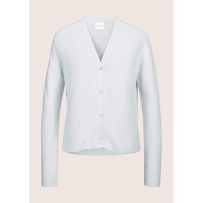 Strickjacke MADELEINE "Strickjacke Modische Strickjacke mit V-Ausschnitt", Damen, Gr. 34, weiß, Obermaterial: 100% Baumwolle CO., Modern, normal, V-Ausschnitt, Strickjacken Strickjacke