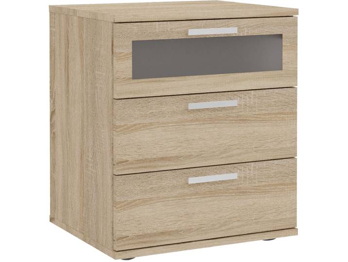 Nachtkommode FMD, braun (eiche), B:45cm H:53,5cm T:38cm, Holzwerkstoff, Sideboards, Nachtkommode, Breite ca. 45 cm