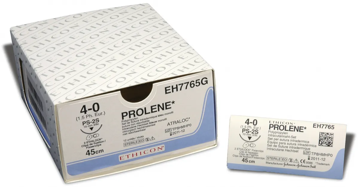 Ethicon Nahtmaterial Prolene monofil blau 3-0, mit Nadel FS-1, 45 cm Faden (3 Dtz.) nicht resorbierbar 8684H