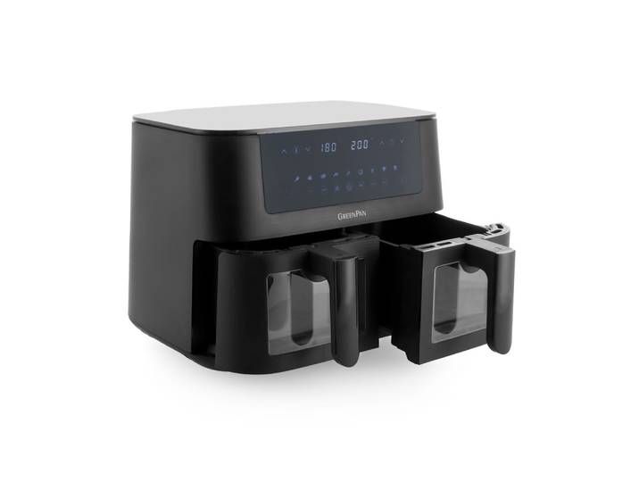 Airfryer 2 paniers noir en inox