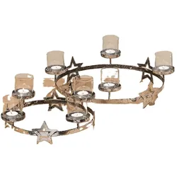 Kerzenleuchter Sky Adventskranz Eisen silber Ø 37 -47 cm 2er Set