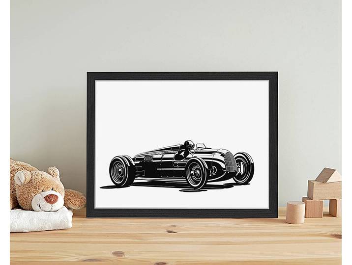Bild Racing Car 33 x 43cm Multicolor